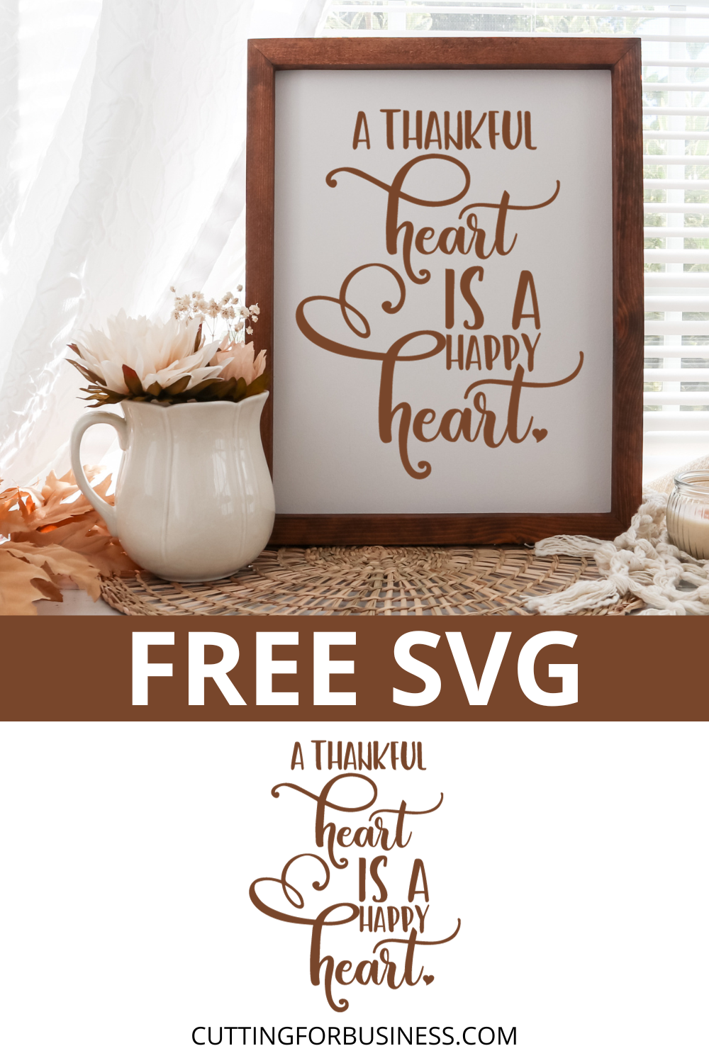 Free Thankful Heart SVG - cuttingforbusiness.com