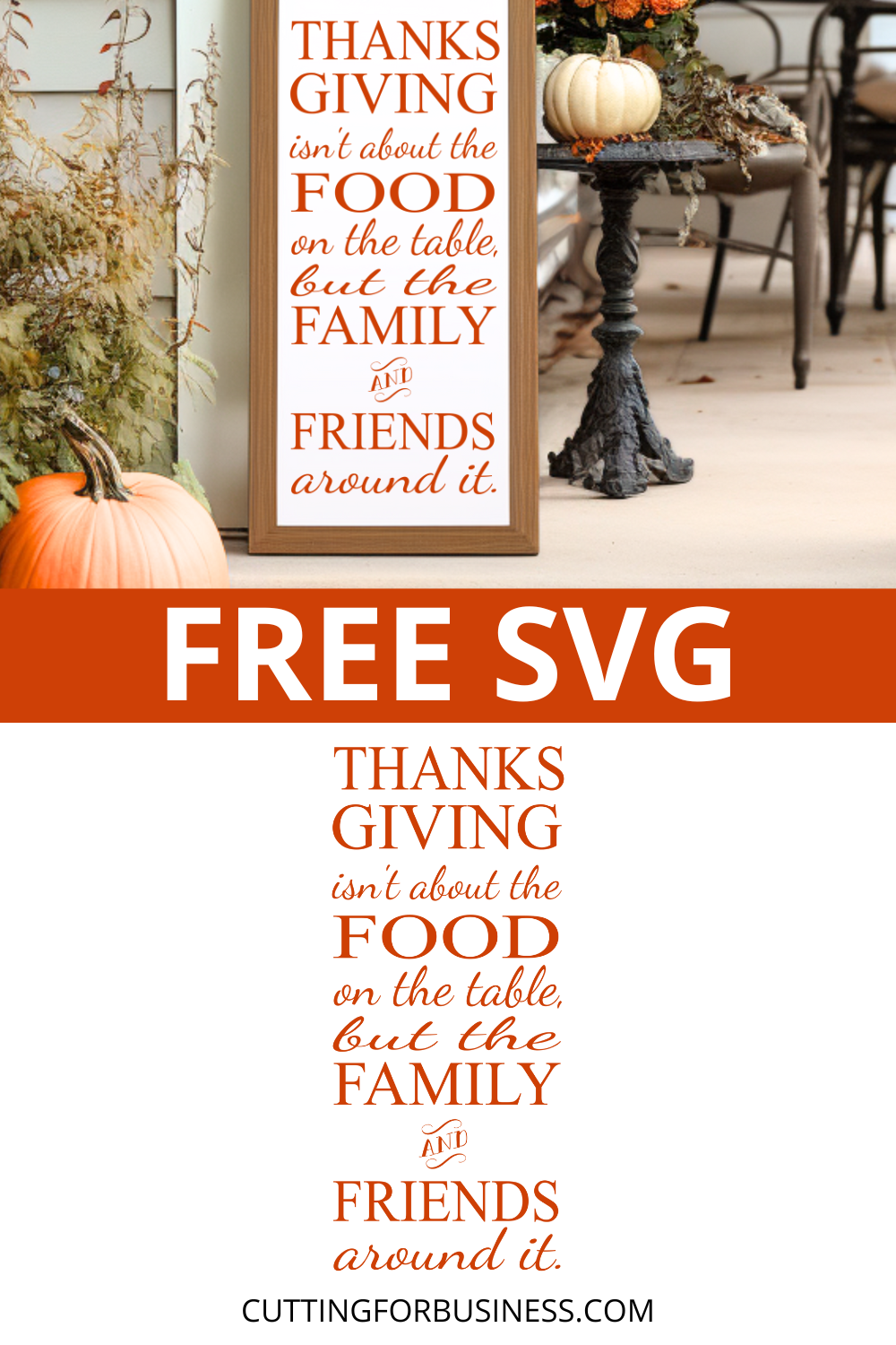 Free Thanksgiving Sign SVG - cuttingforbusiness.com