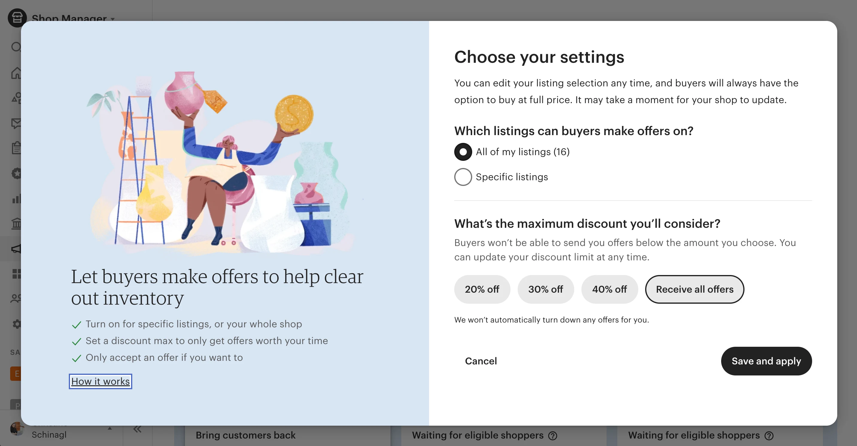 Screenshot - Etsy's Make an Offer Tool - cuttingforbusiness.com