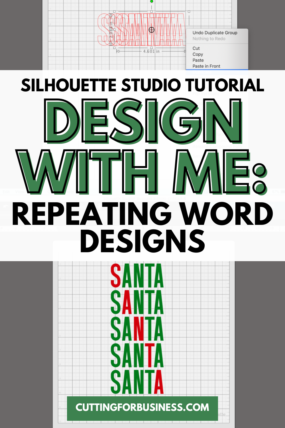 Silhouette Studio Tutorial: Repeating Word Designs - cuttingforbusiness.com