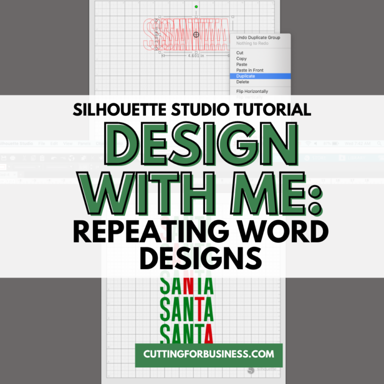 Silhouette Studio Tutorial: Repeating Word Designs