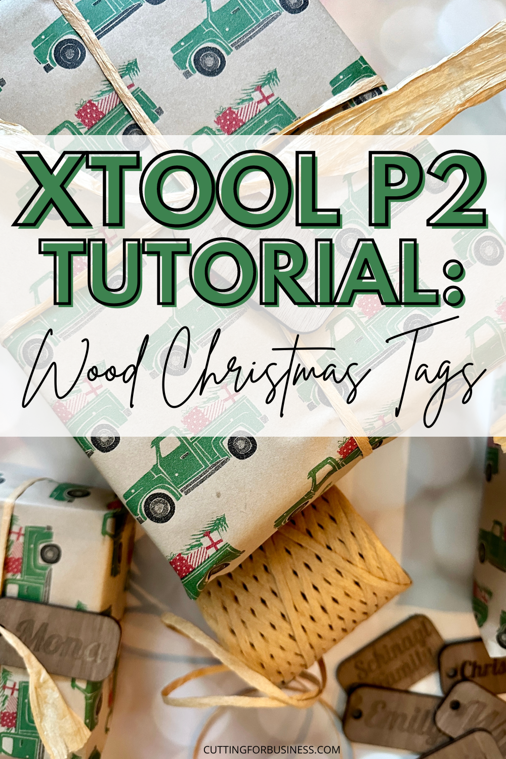 Tutorial: xTool P2 Wooden Christmas Tags - cuttingforbusiness.com