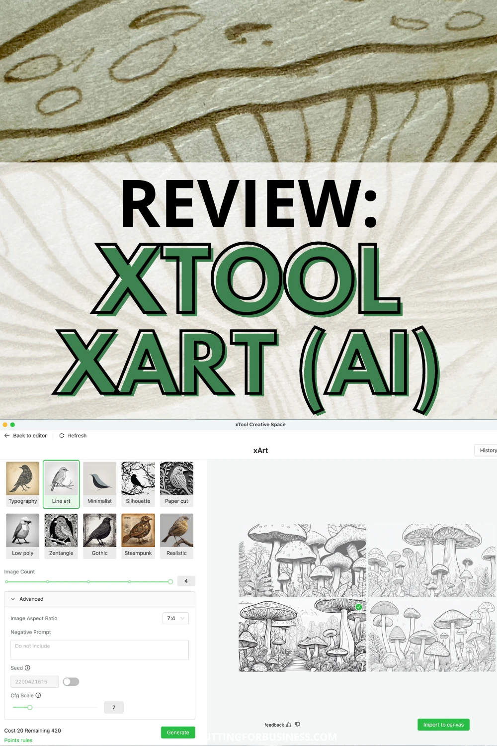 xTool Creative Space: xArt AI Feature - How Does It Work? - Cutting for  Business