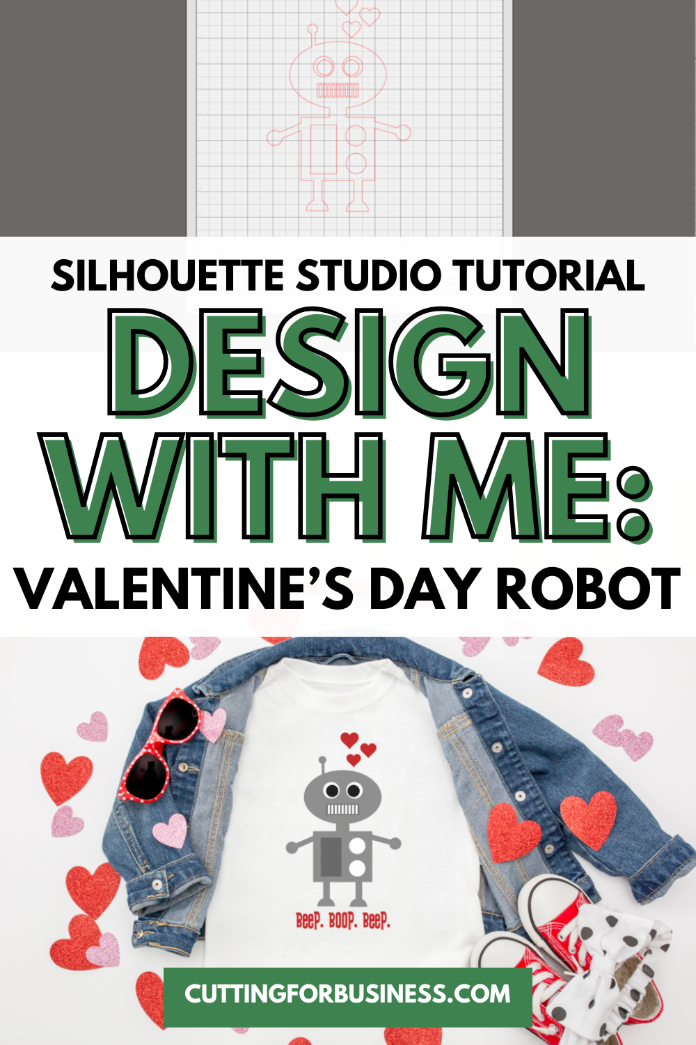 Silhouette Studio Tutorial: Valentine's Day Robot - cuttingforbusiness.com