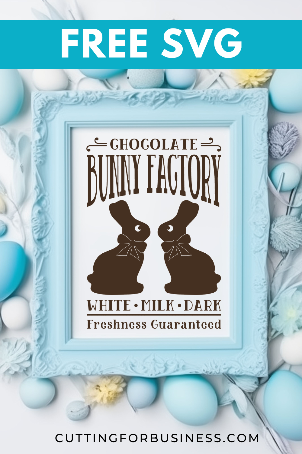 Free Easter Chocolate Bunny Factory SVG - cuttingforbusiness.com