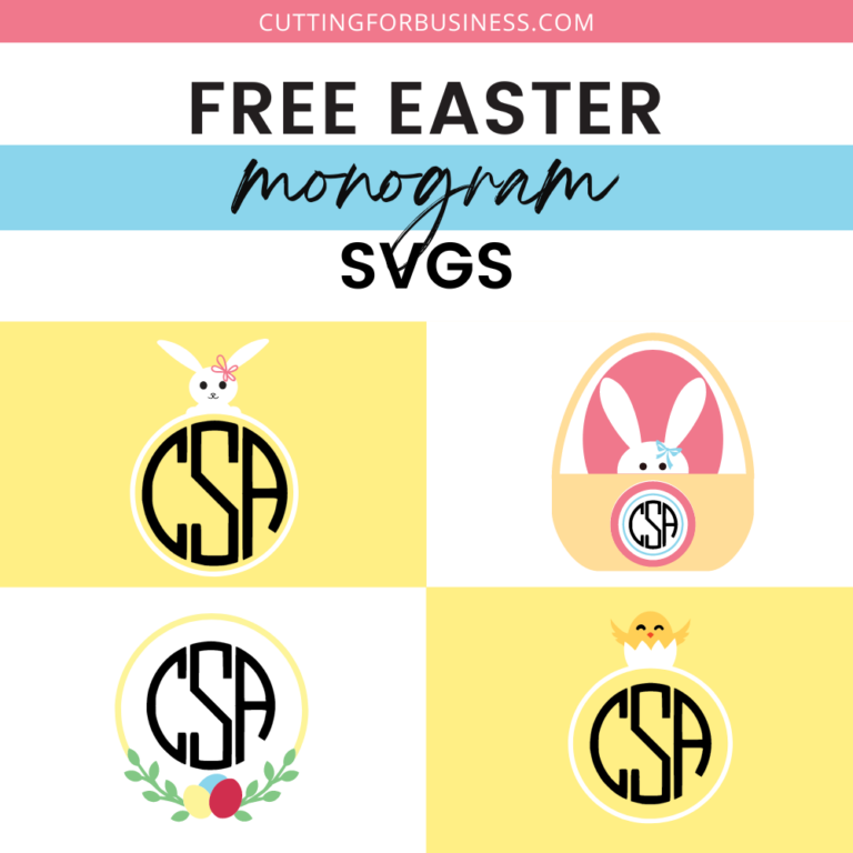 Free Easter Monogram Frame SVG Set