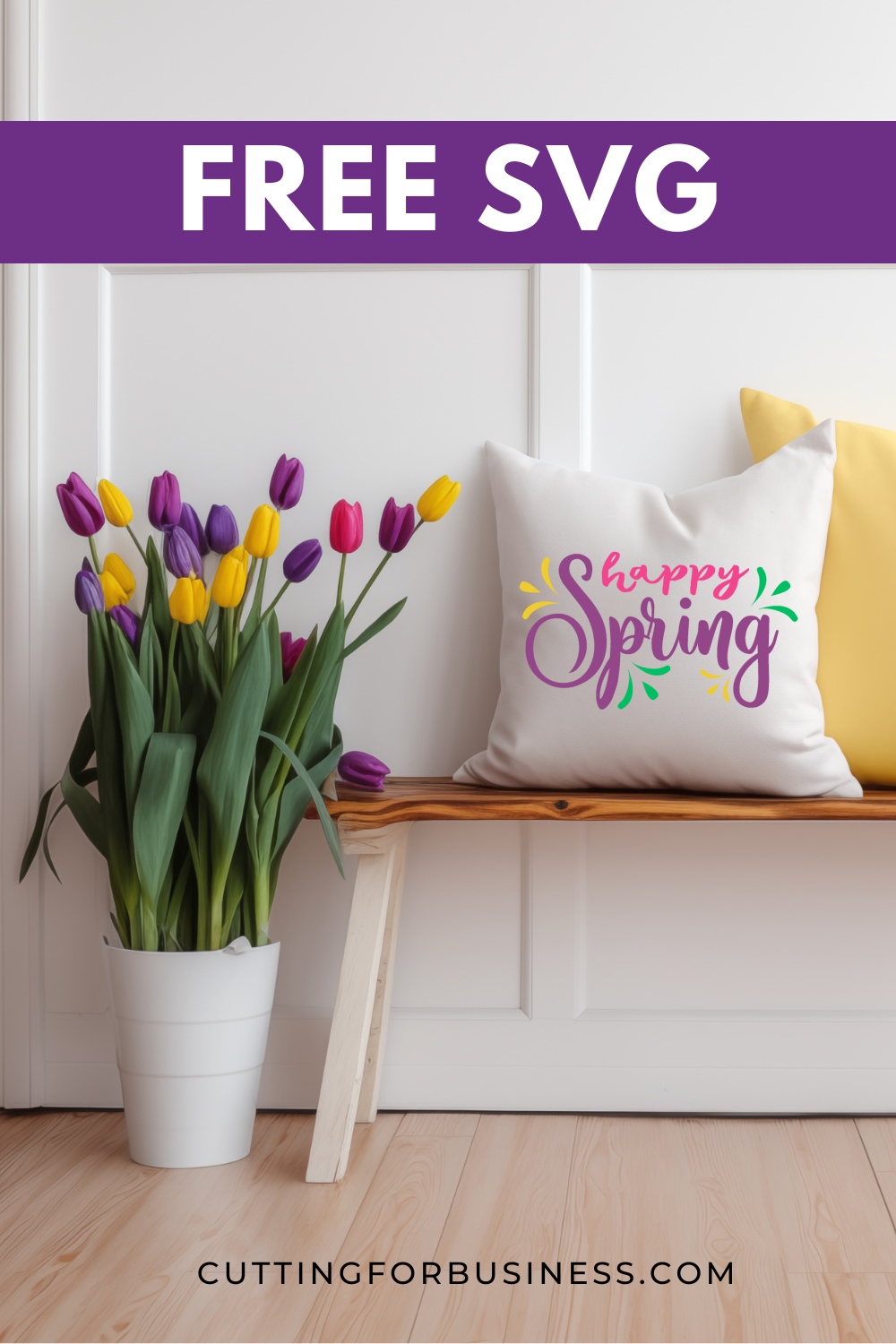 Happy Spring SVG - cuttingforbusiness.com