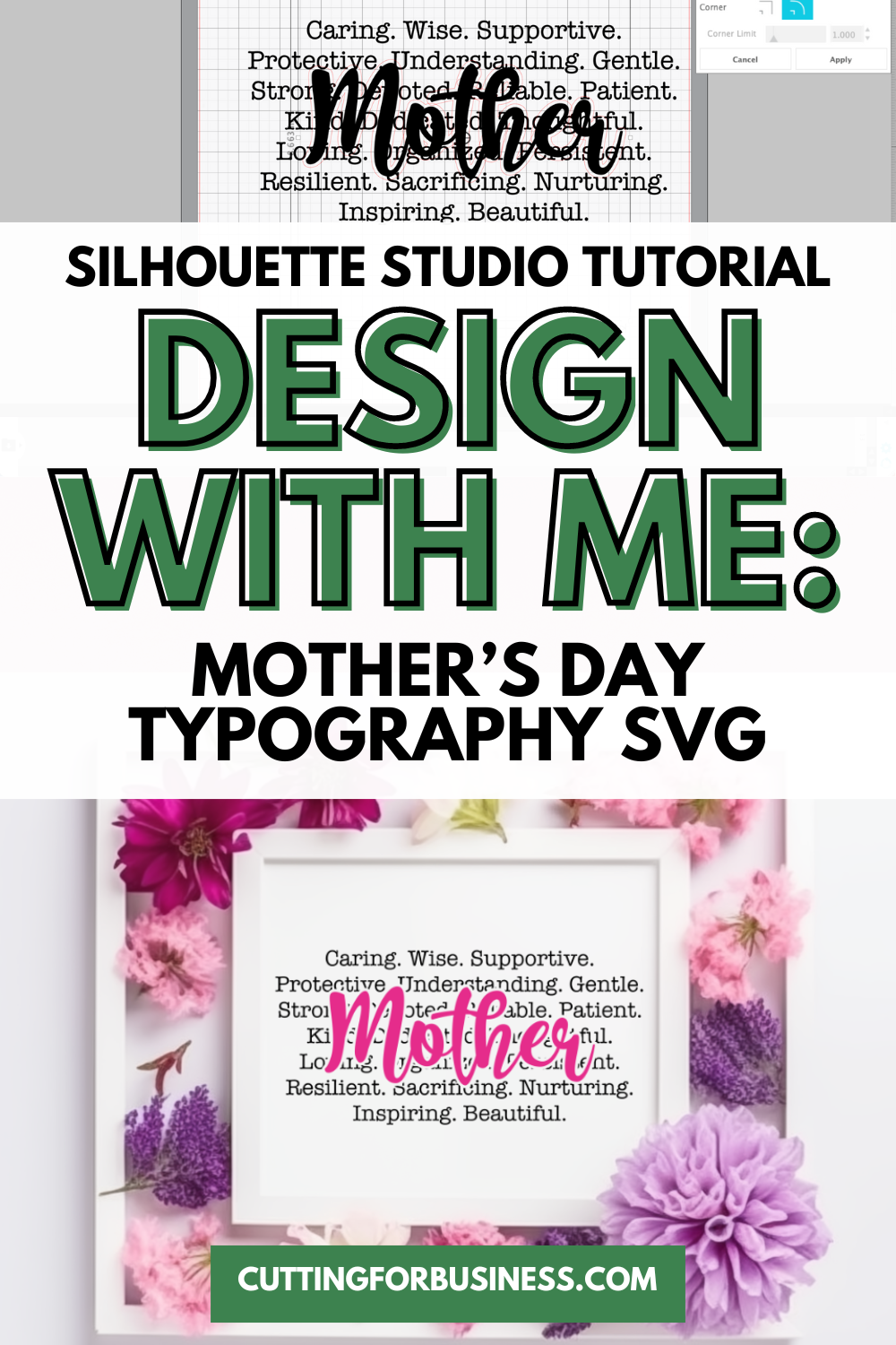 Tutorial - Mother's Day SVG - cuttingforbusiness.com