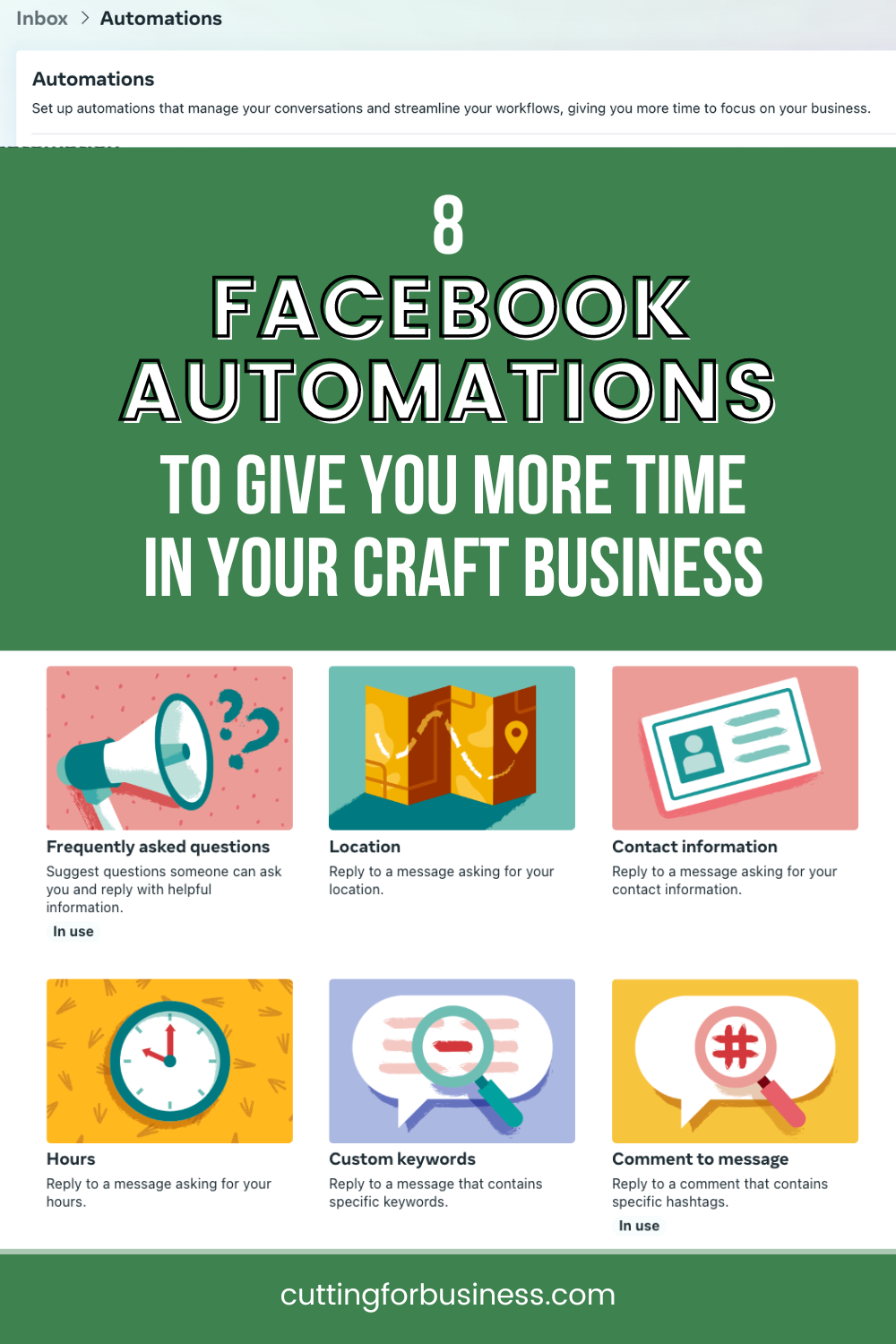 8 Facebook Automations to Give You More Time in Your Craft Business - cuttingforbusiness.com