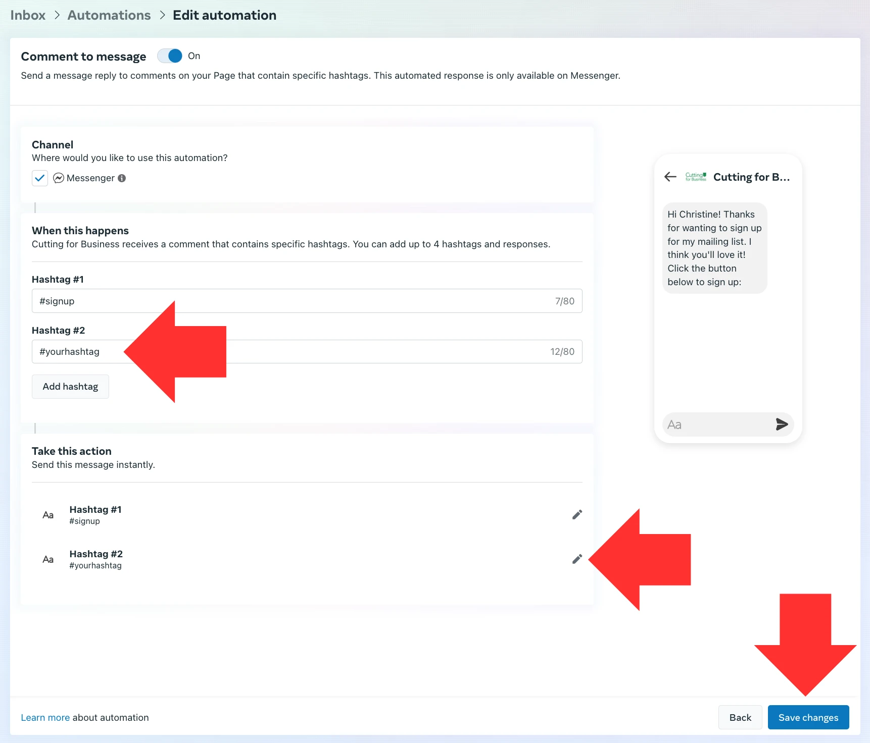 Meta Business Suite Screenshot - cuttingforbusiness.com