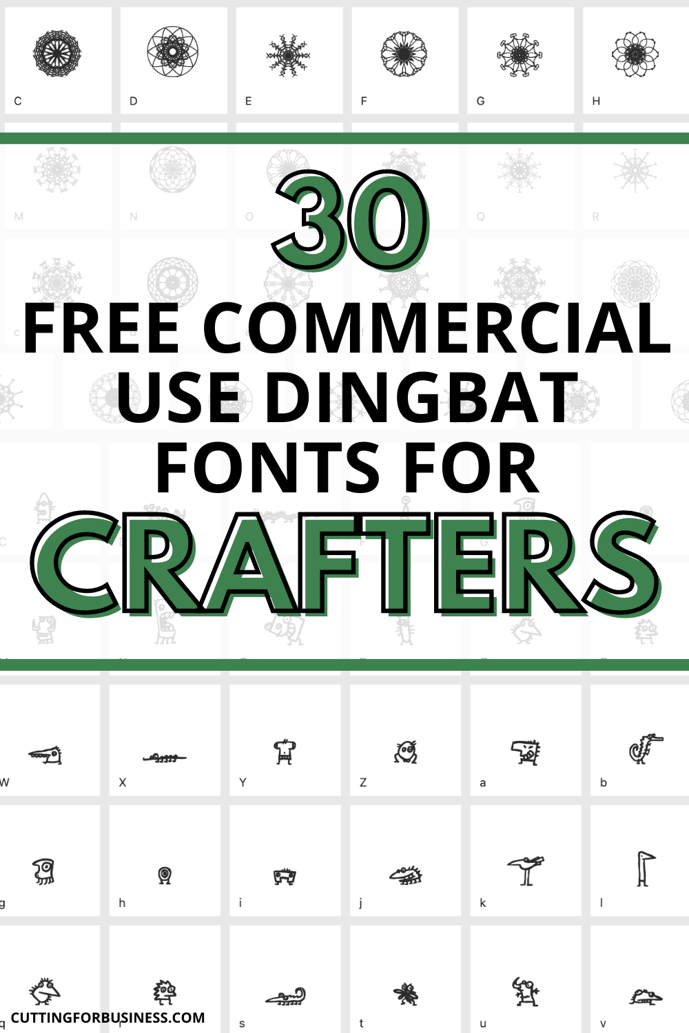 30 Free Commercial Use Dingbat Fonts for Crafters - cuttingforbusiness.com