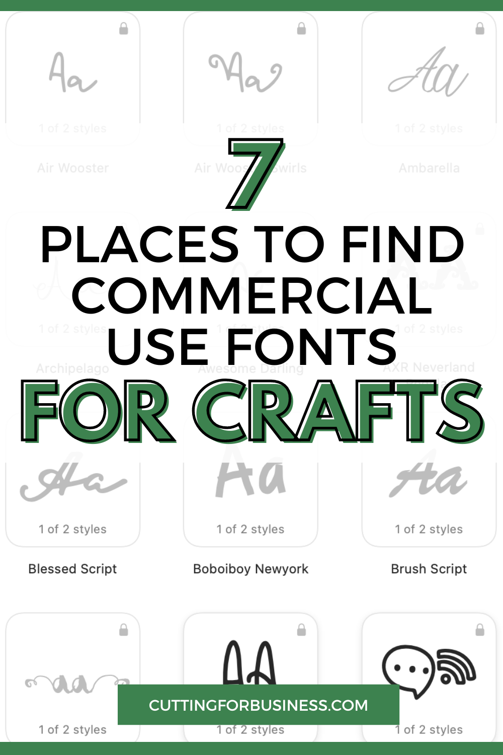 7 Places to Find Commercial Use Fonts for Crafts - cuttingforbusiness.com