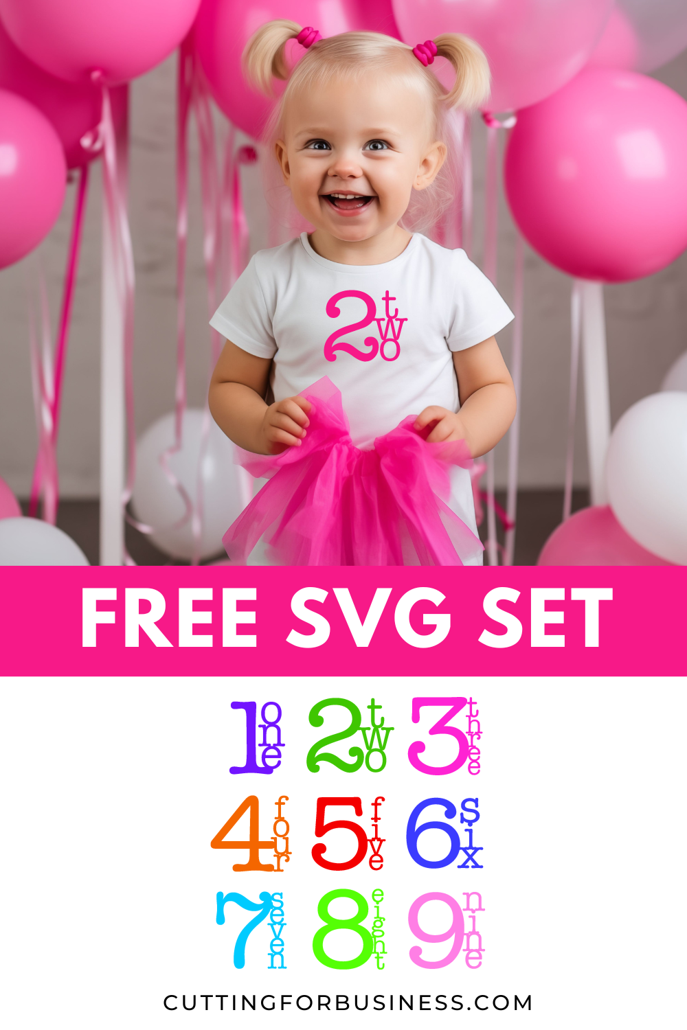 Free Birthday Number SVG Set - cuttingforbusiness.com