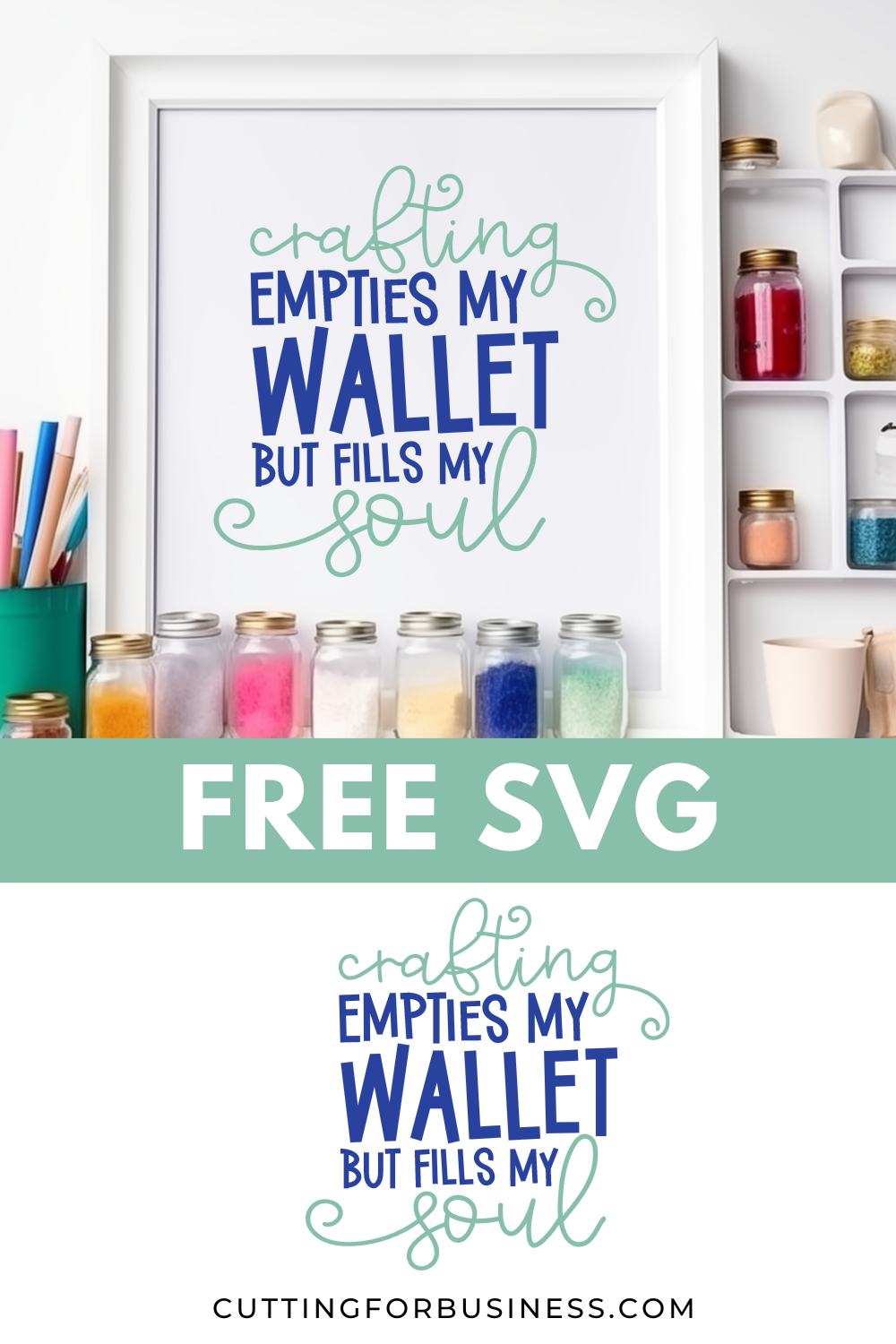 Free SVG - Crafting Empties My Wallet - cuttingforbusiness.com