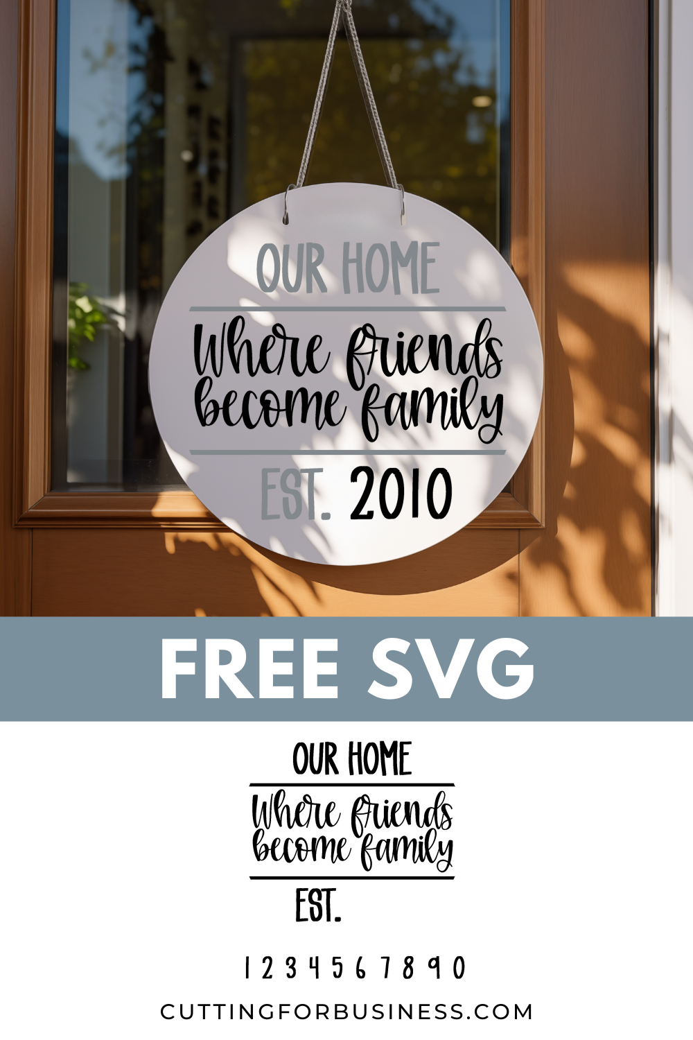 Free Our Home Wood Round SVG - cuttingforbusiness.com