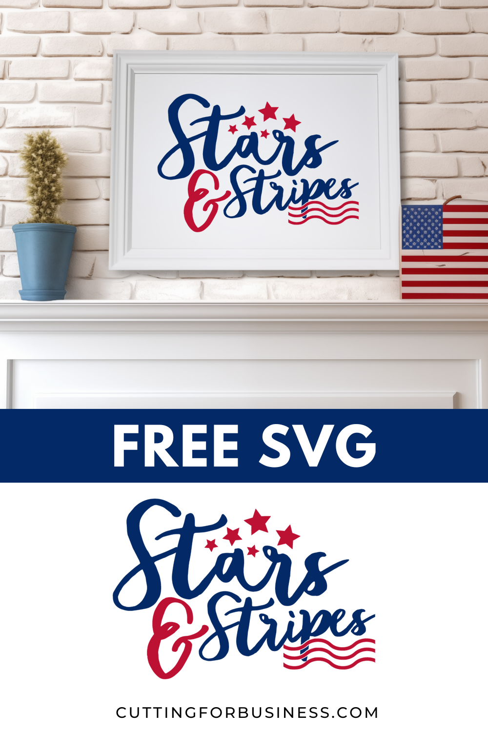 Free 4th of July SVG - Stars & Stripes - cuttingforbusiness.com