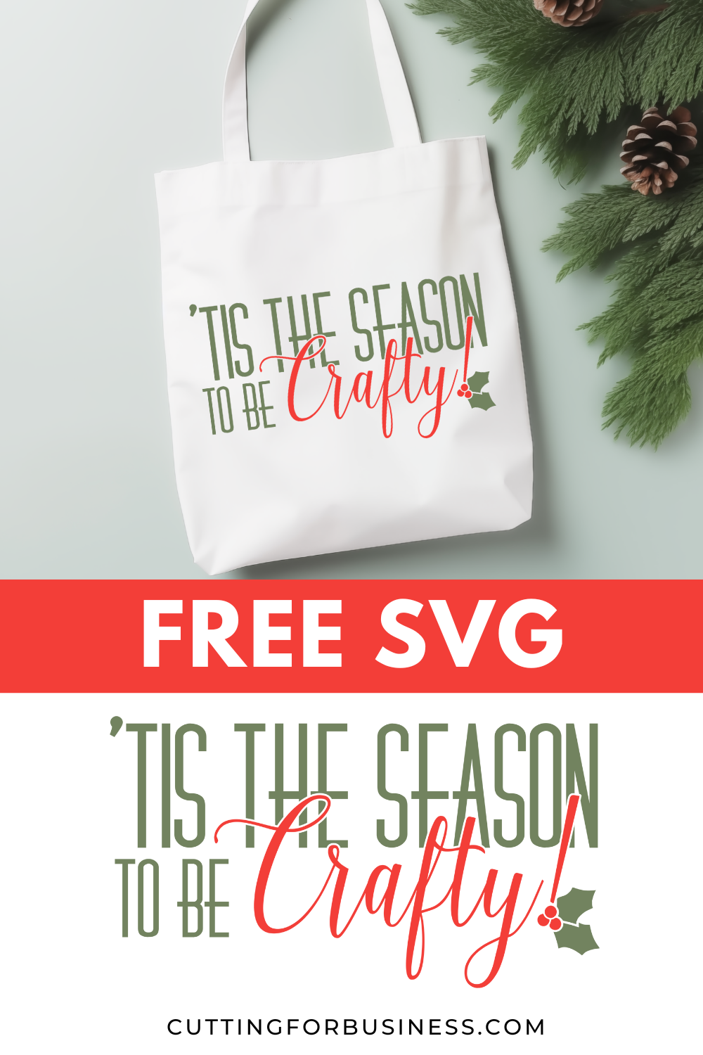 Free SVG - 'Tis the Season to Be Crafty - cuttingforbusiness.com