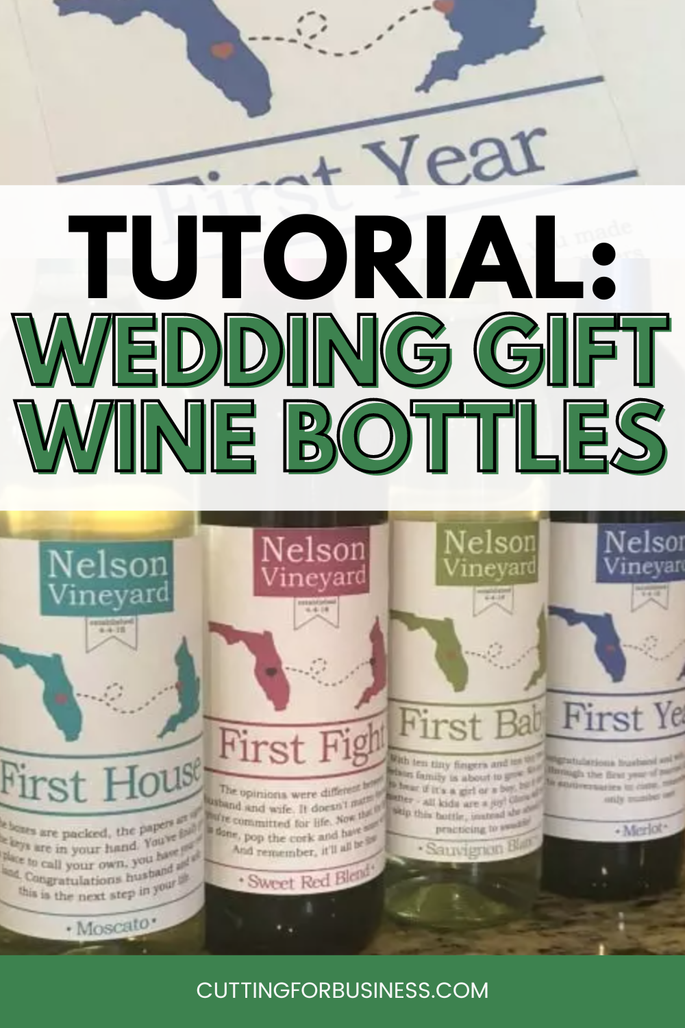 Tutorial: Wedding Gift Wine Bottles - cuttingforbusiness.com