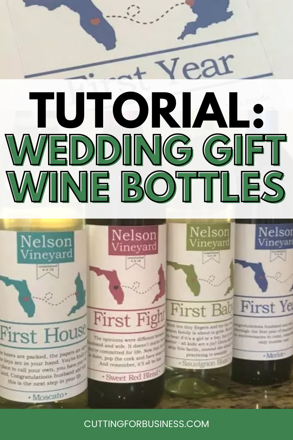 Tutorial: Wedding Gift Wine Bottles - cuttingforbusiness.com