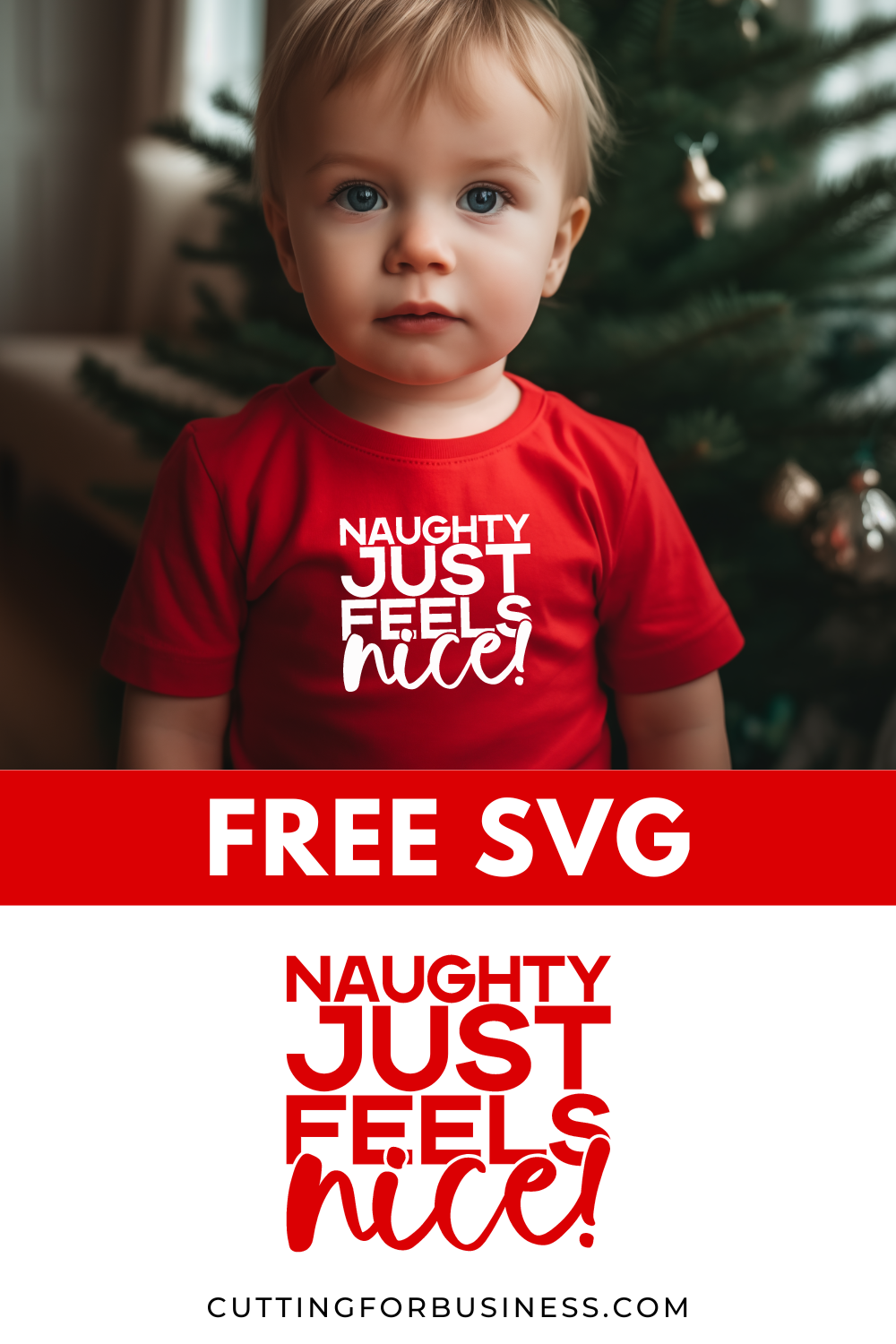 Free Christmas SVG - Naughty Just Feels Nice - cuttingforbusiness.com