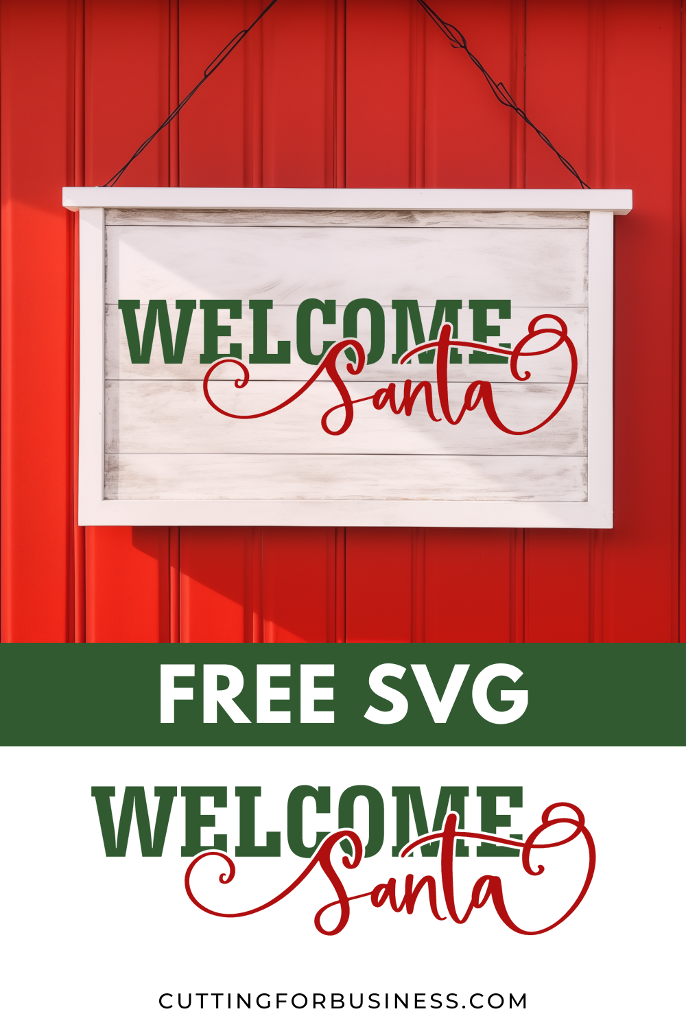 Free Welcome Santa Christmas SVG - cuttingforbusiness.com