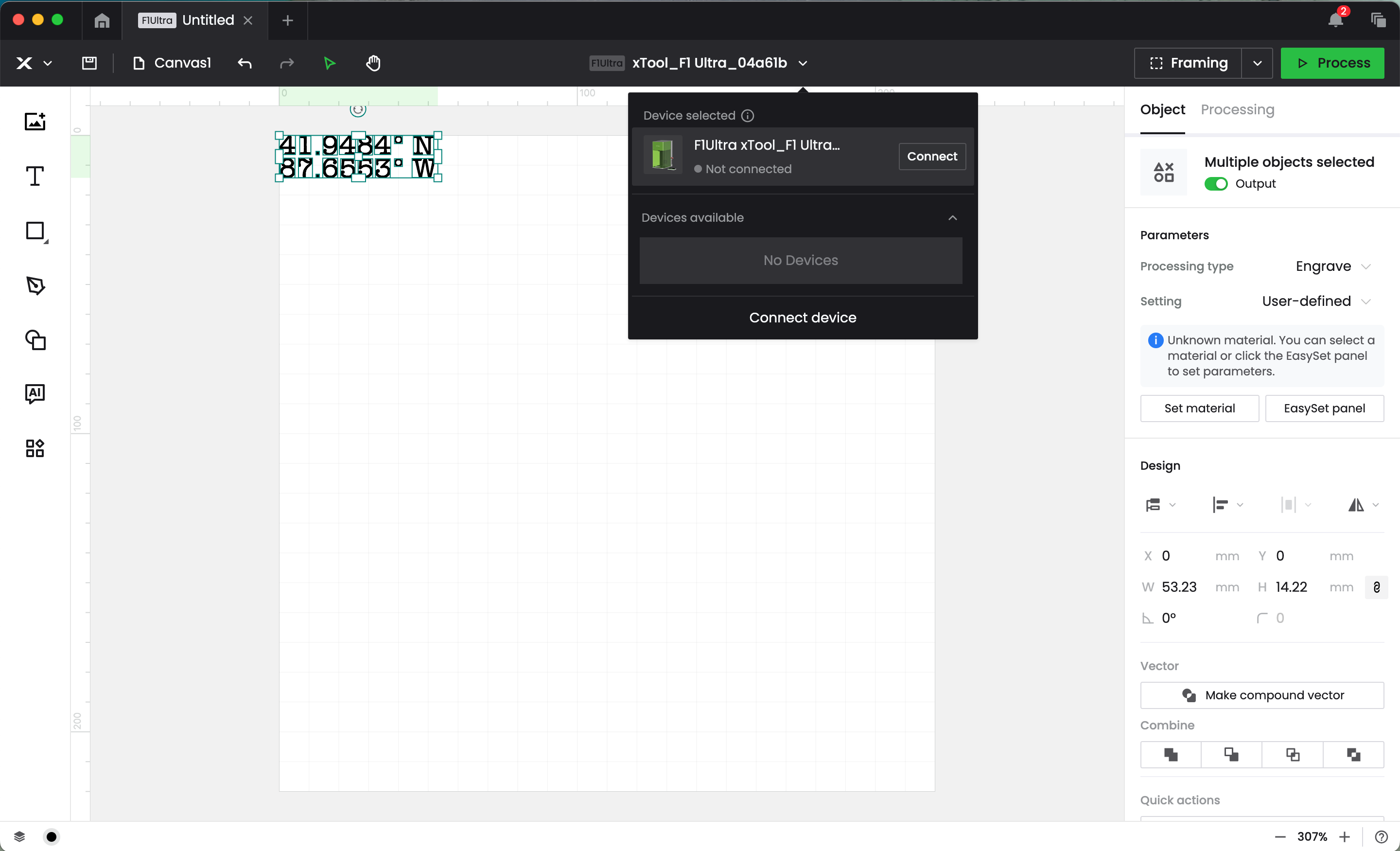 Screenshot of xTool Creative Studio - cuttingforbusiness.com.