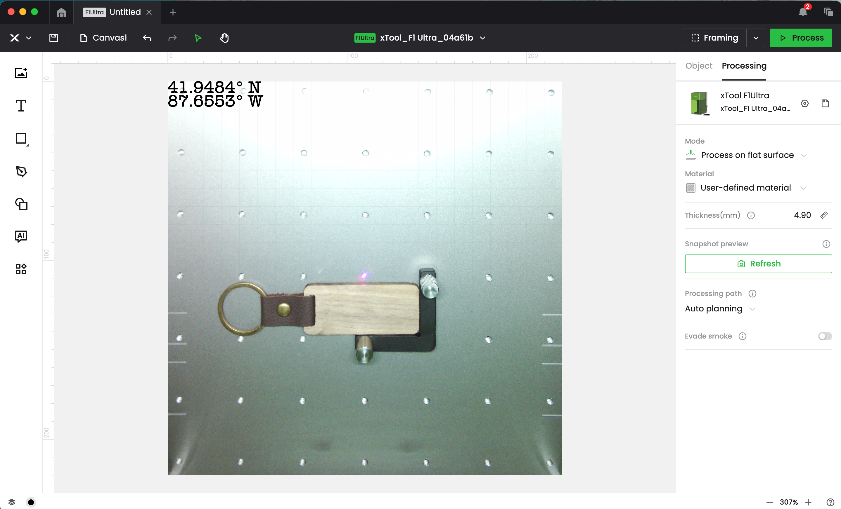 Screenshot of xTool Creative Studio - cuttingforbusiness.com.