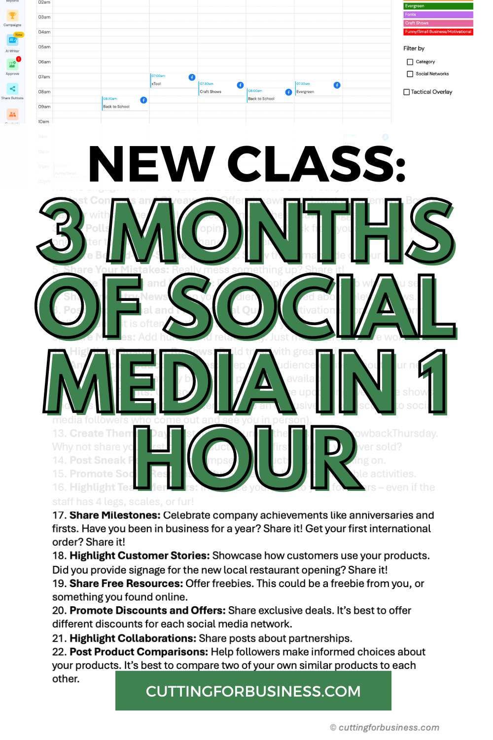 Class: 3 Months of Social Media in an Hour - cuttingforbusiness.com