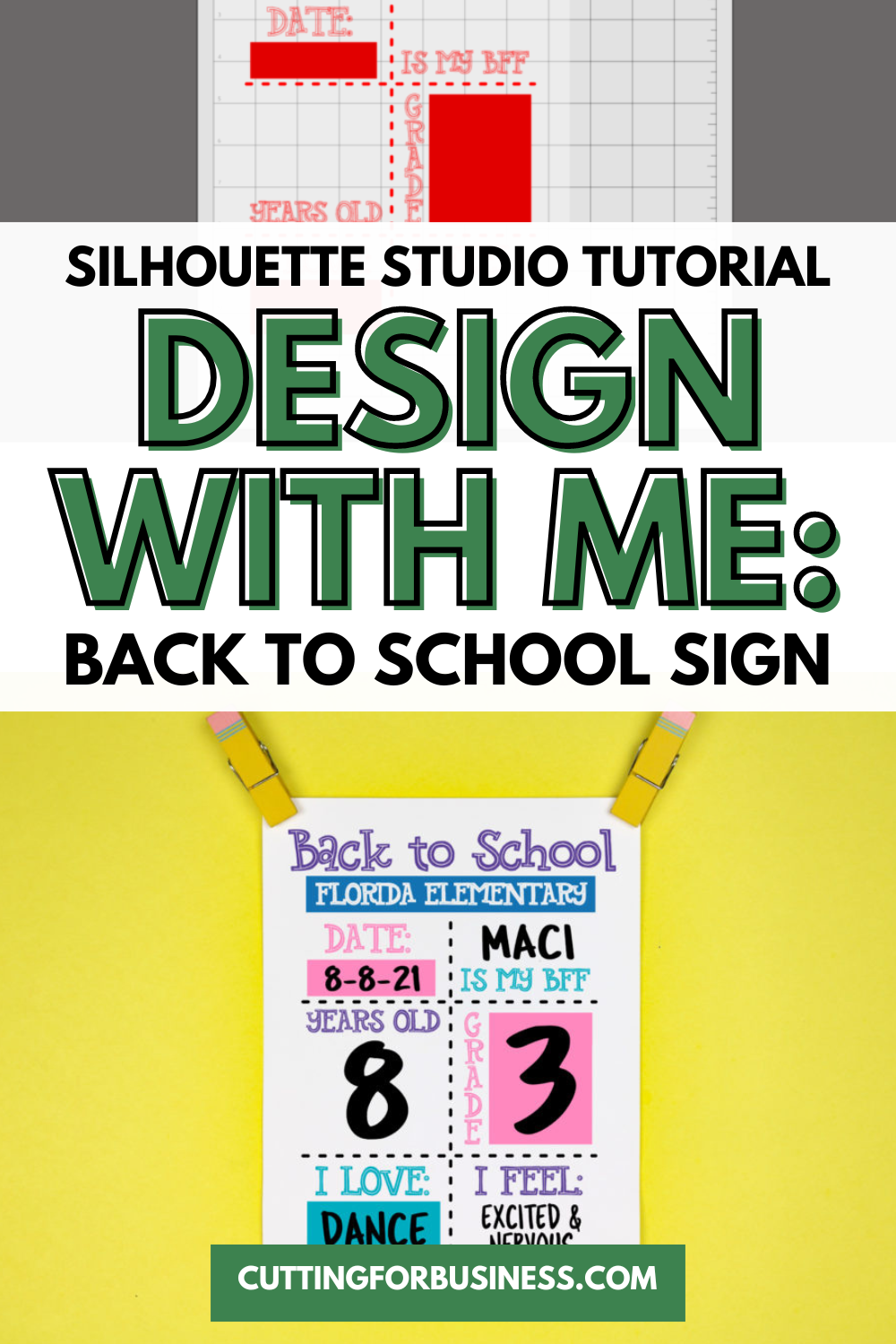 Tutorial: Design a Back to School Sign. cuttingforbusiness.com