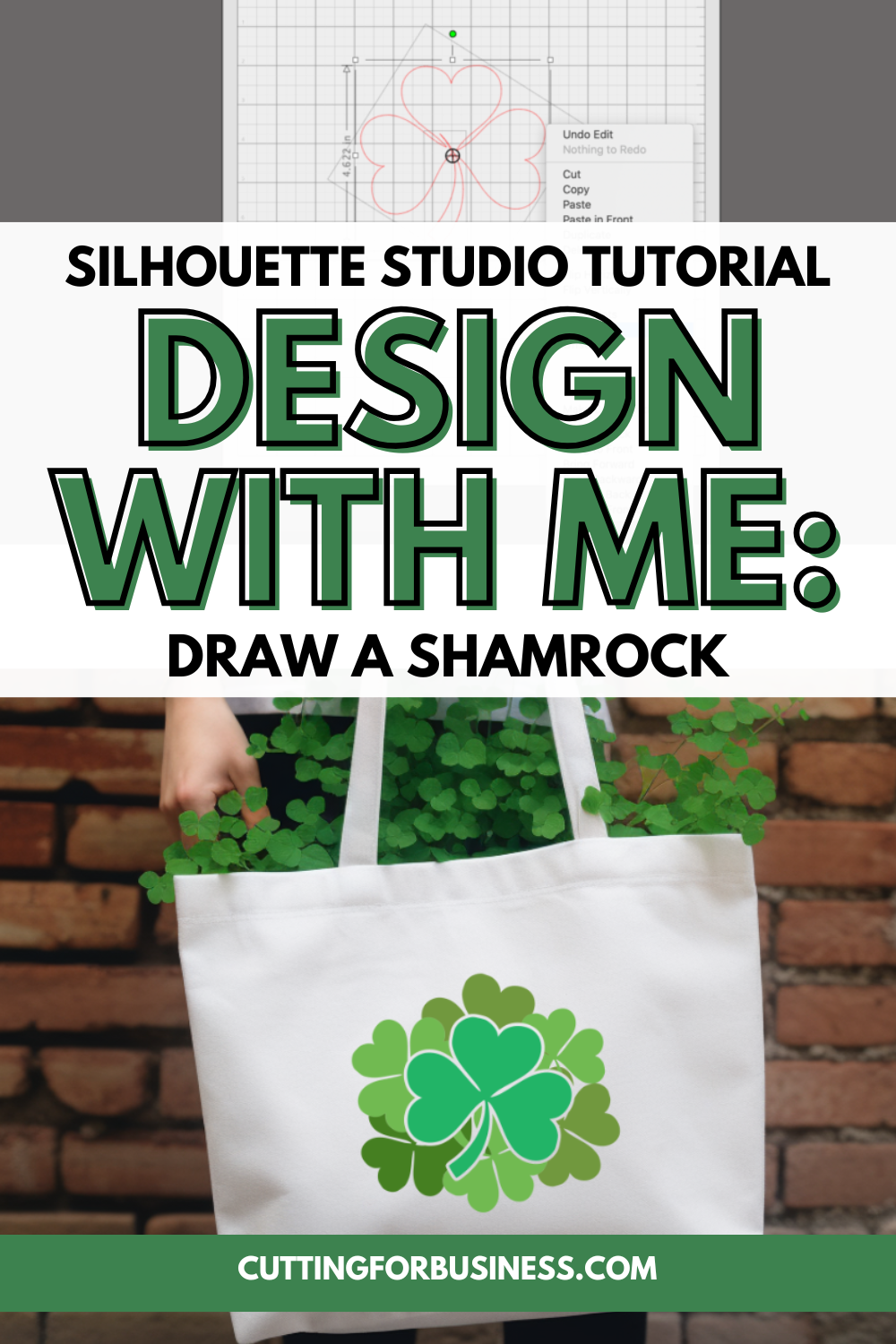 Silhouette Studio Tutorial: How to Draw a Shamrock - cuttingforbusiness.com