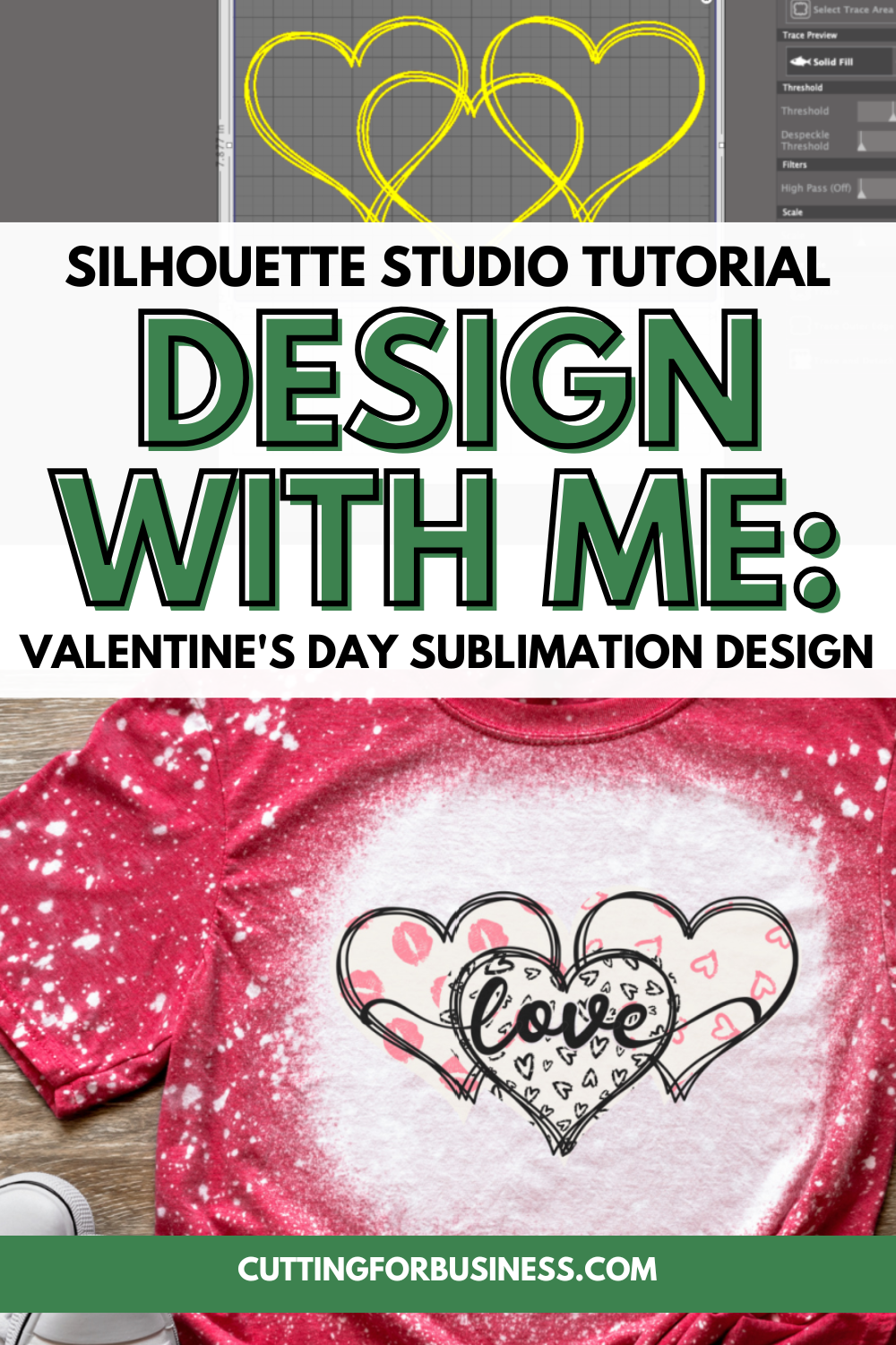 Tutorial: Triple Heart Valentine's Day Sublimation Design - cuttingforbusiness.com